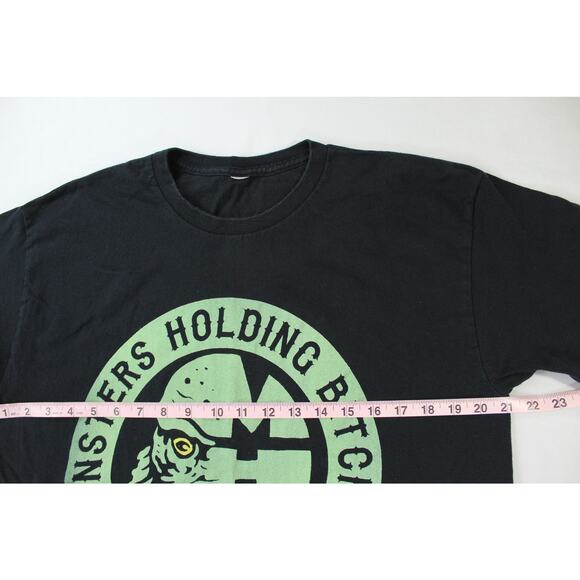 Monsters Holding Bitches Black Lagoon Graphic Tee Size M Black Green - Picture 4 of 5